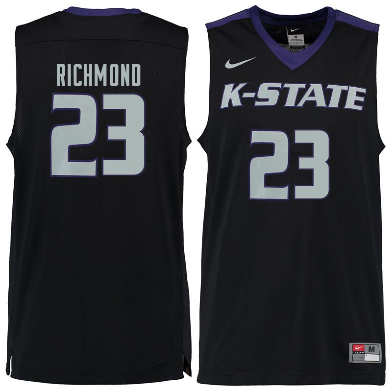 Men #23 Mitch Richmond Kansas State Wildcats College Basketball Jerseys Sale-Black - Click Image to Close